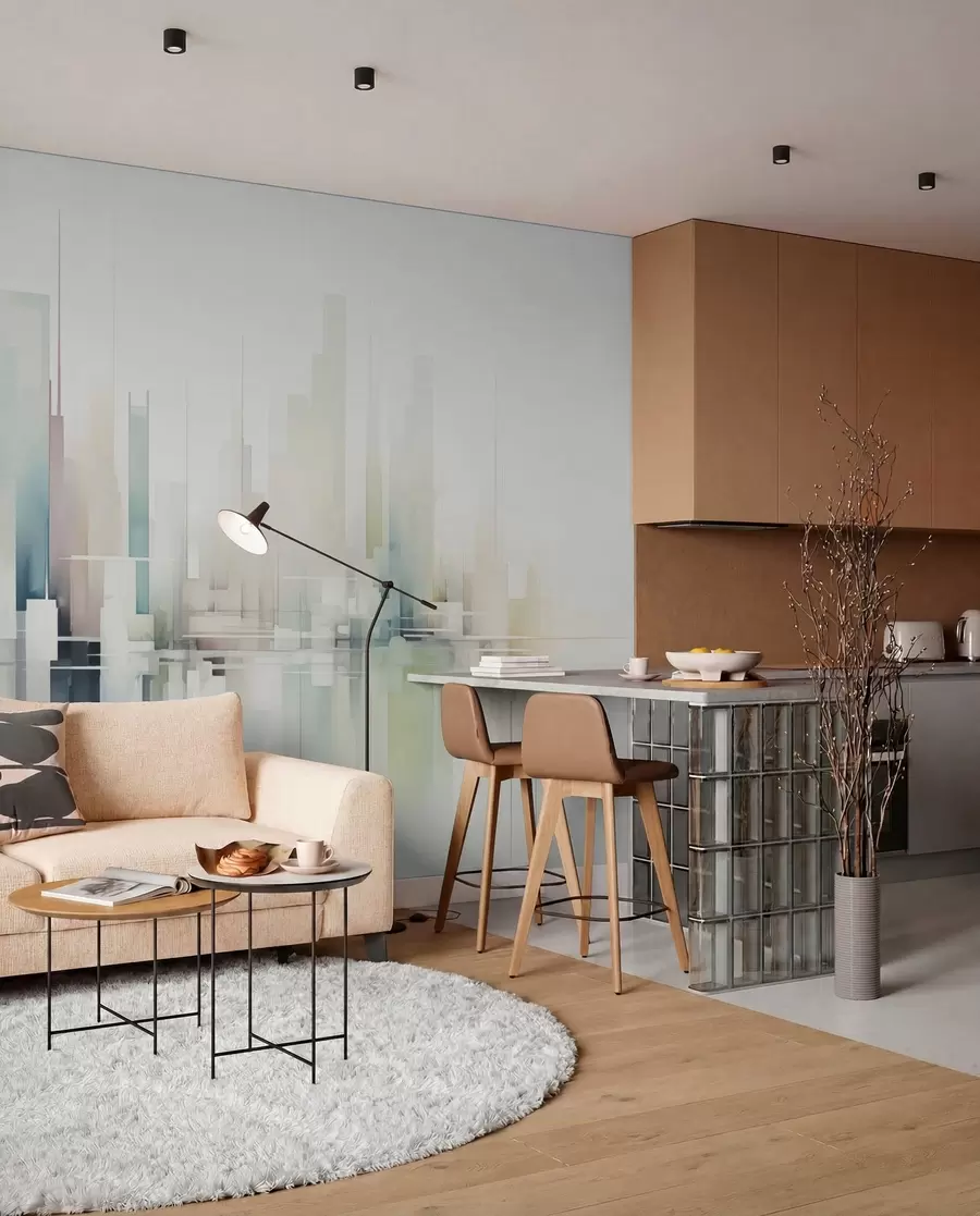 wall murals Grad svijetlih odraza w04488