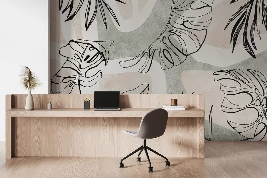 wall murals Апстракција са биљкама w04492