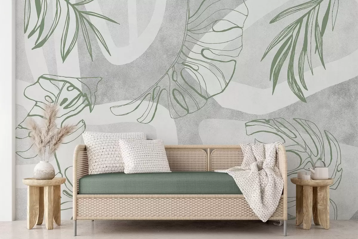 wall murals Апстракција са биљкама w04492v1
