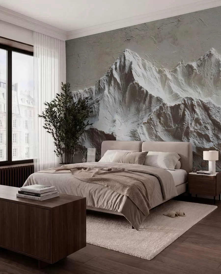 wall murals Stenoviti vrhovi u sivom w04396