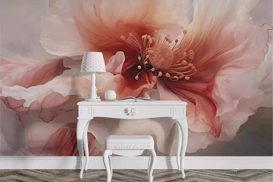 wall murals Велики цвет у црвеним и ружичастим тоновима w04446v2