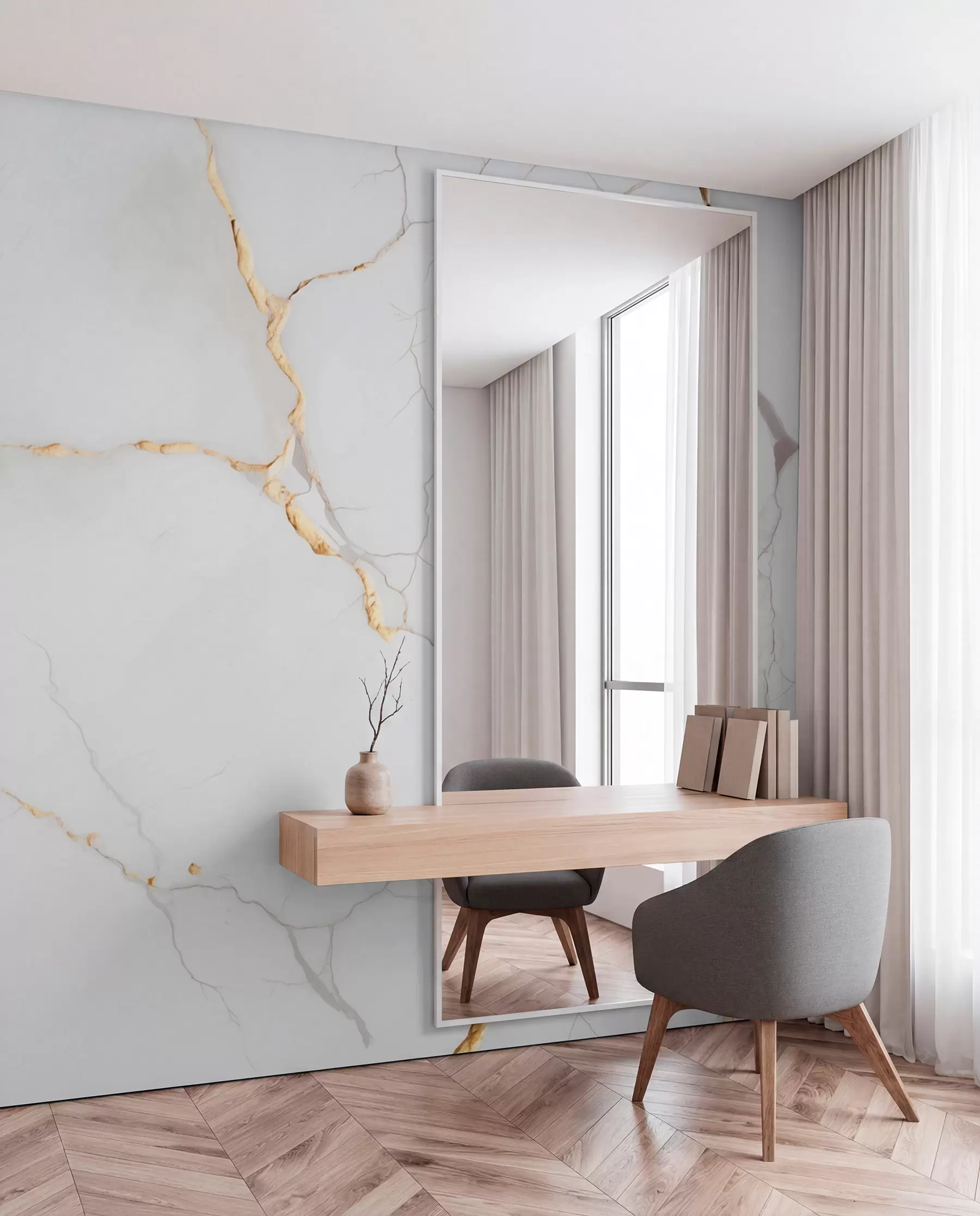 wall murals Tanke zlatne žile w09390