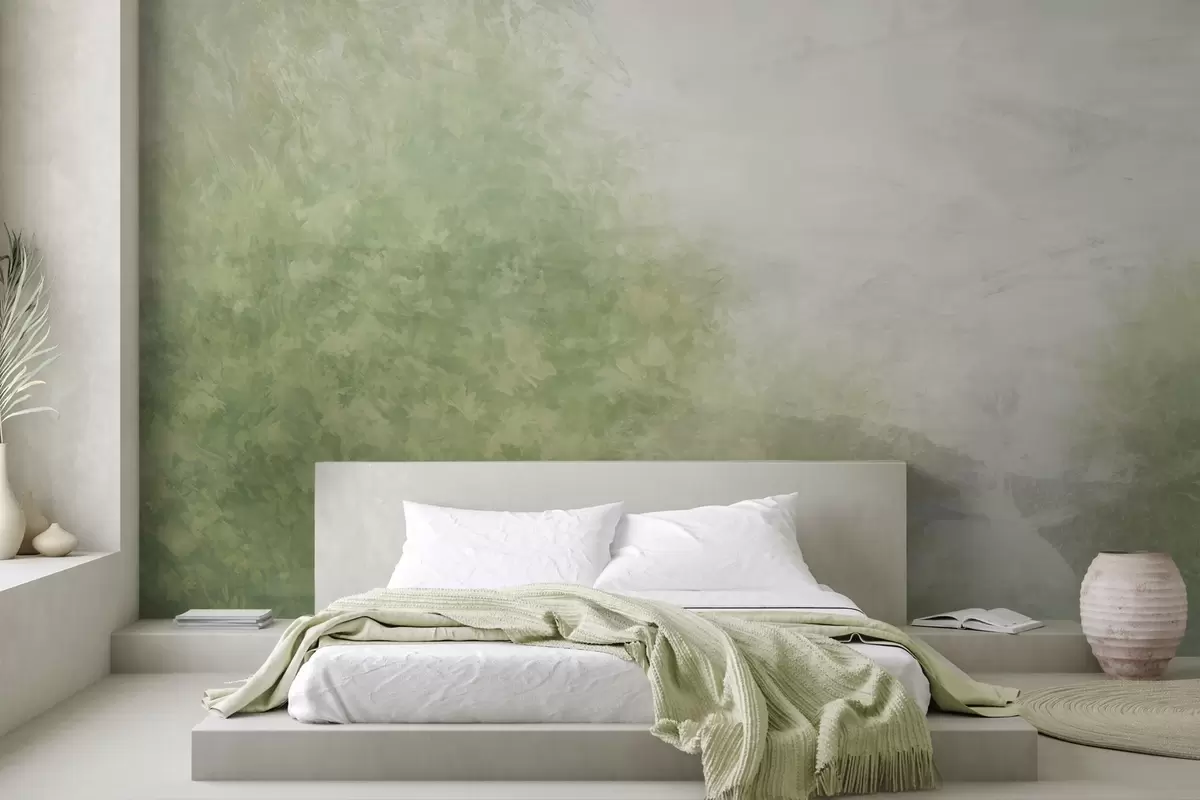 wall murals  Имитација лишћа на бетонском зиду w04468