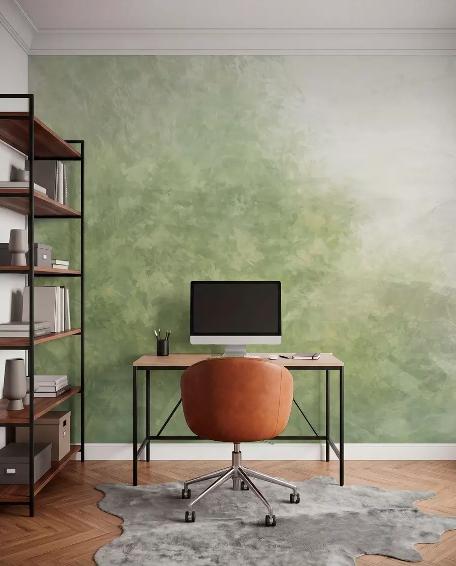 wall murals  Имитација лишћа на бетонском зиду w04468