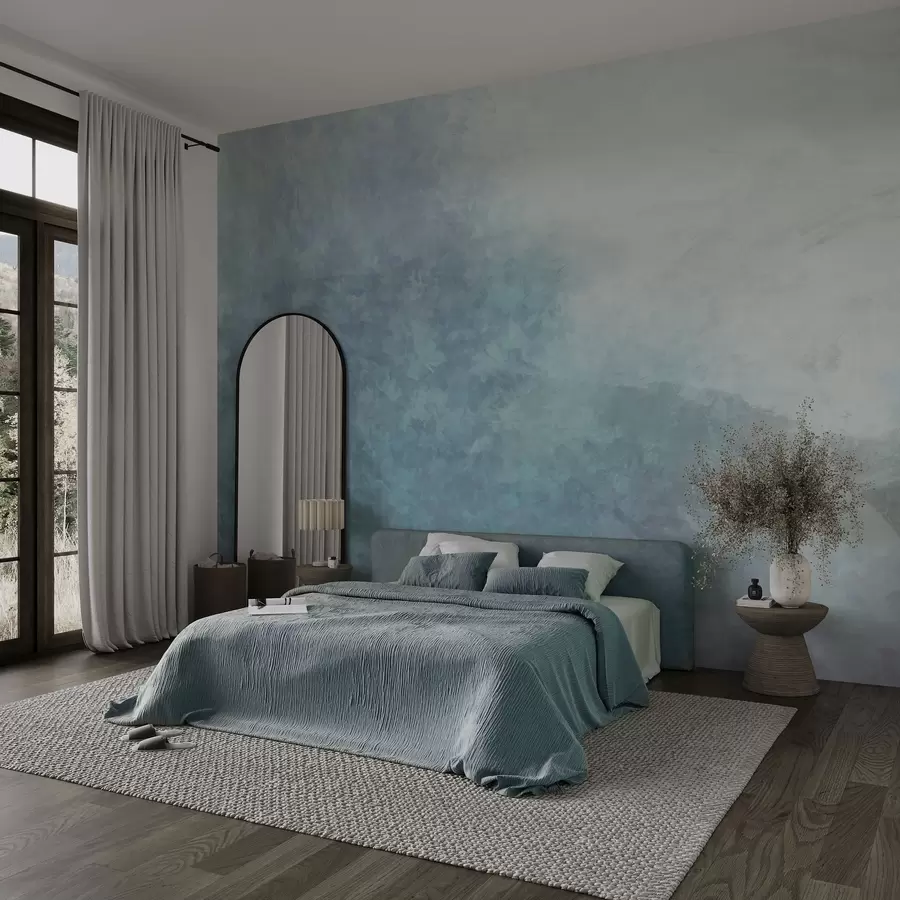 wall murals  Имитација лишћа на бетонском зиду w04468v1