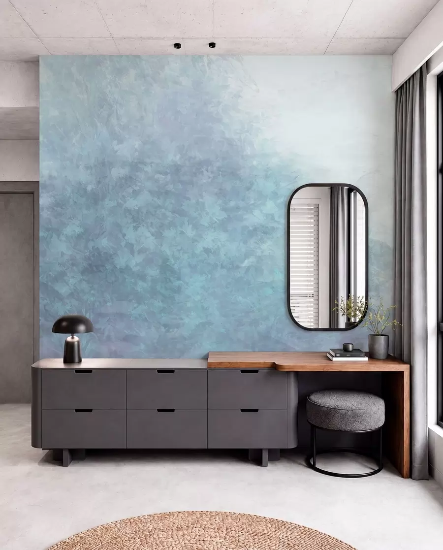 wall murals  Имитација лишћа на бетонском зиду w04468v1