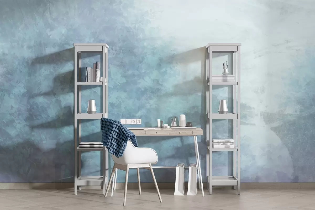 wall murals  Имитација лишћа на бетонском зиду w04468v1