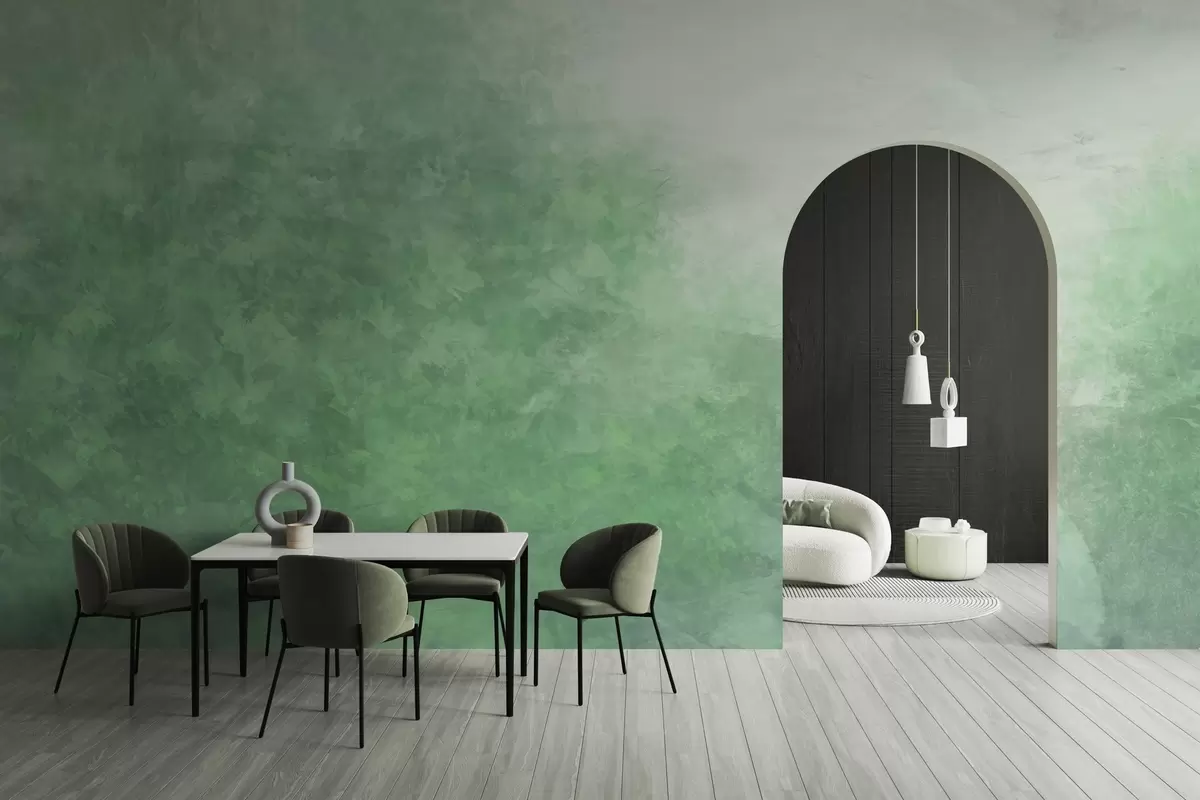 wall murals  Имитација лишћа на бетонском зиду w04468v2