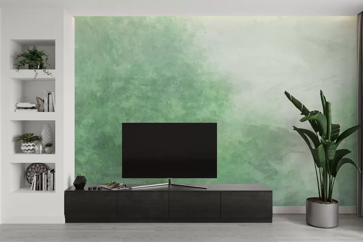 wall murals  Имитација лишћа на бетонском зиду w04468v2
