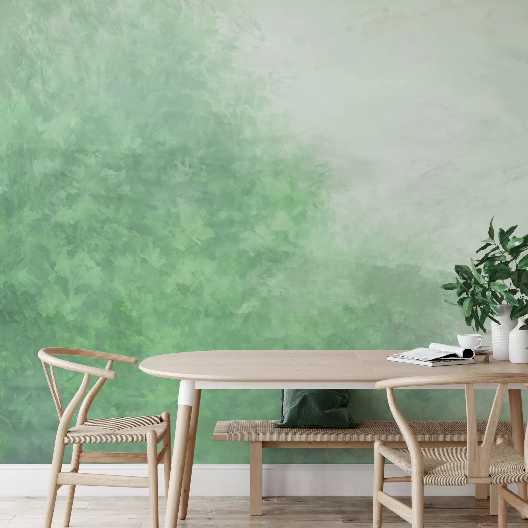 wall murals  Имитација лишћа на бетонском зиду w04468v2