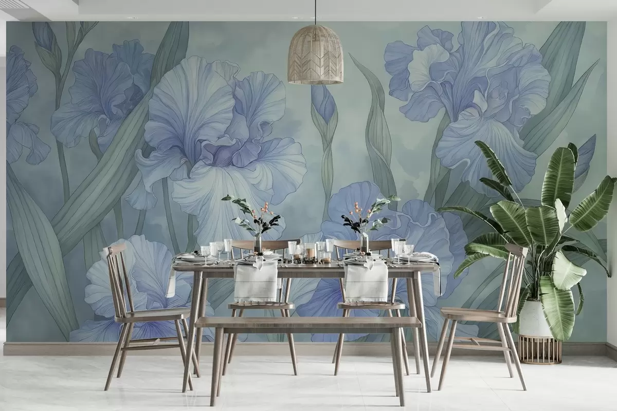wall murals Илустроване перунике w04469