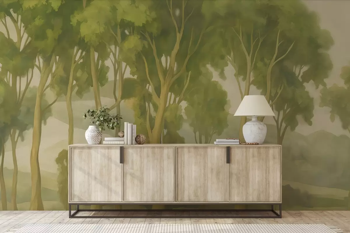 wall murals Осликана шума w04470