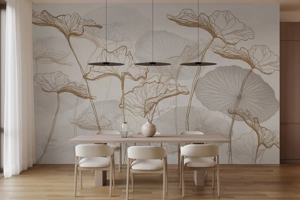 wall murals Разни листови лотоса w04471