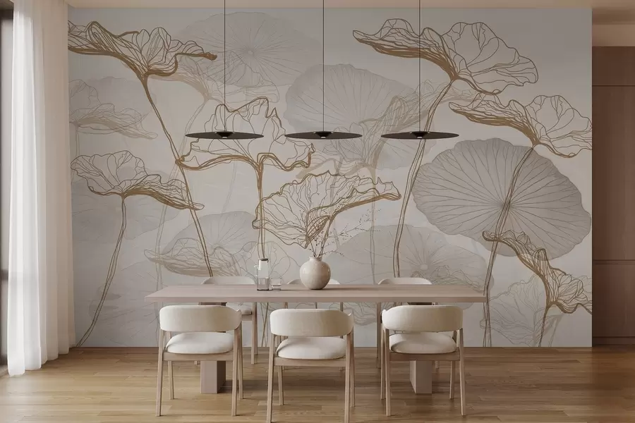 wall murals Разни листови лотоса w04471