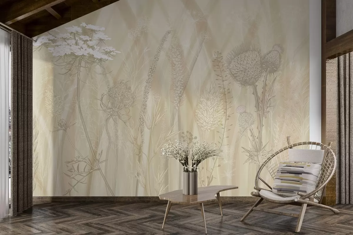 wall murals Траве и хербаријум w04473