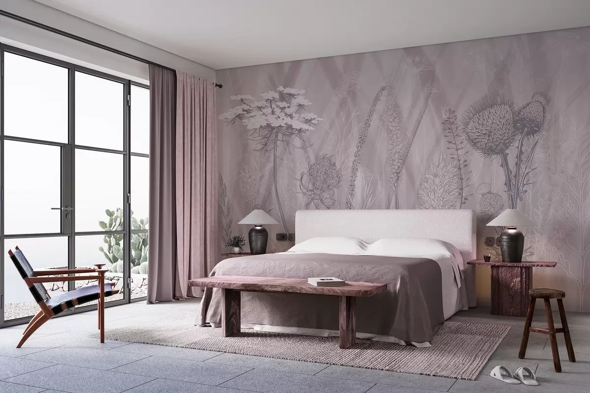 wall murals Траве и хербаријум w04473v2