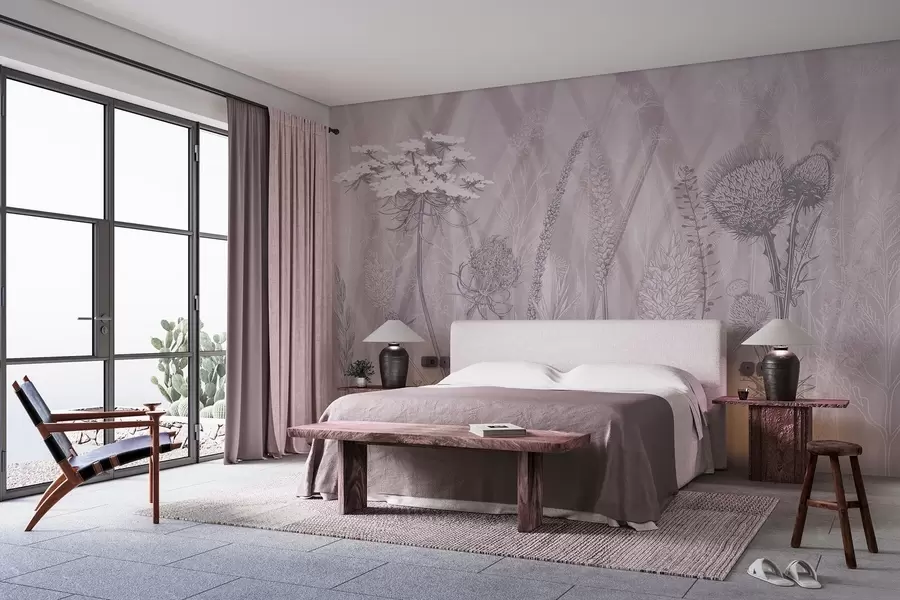 wall murals Траве и хербаријум w04473v2