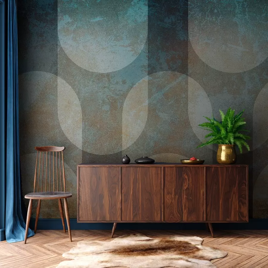 wall murals Апстрактна геометрија у ретро-модерном стилу w04495