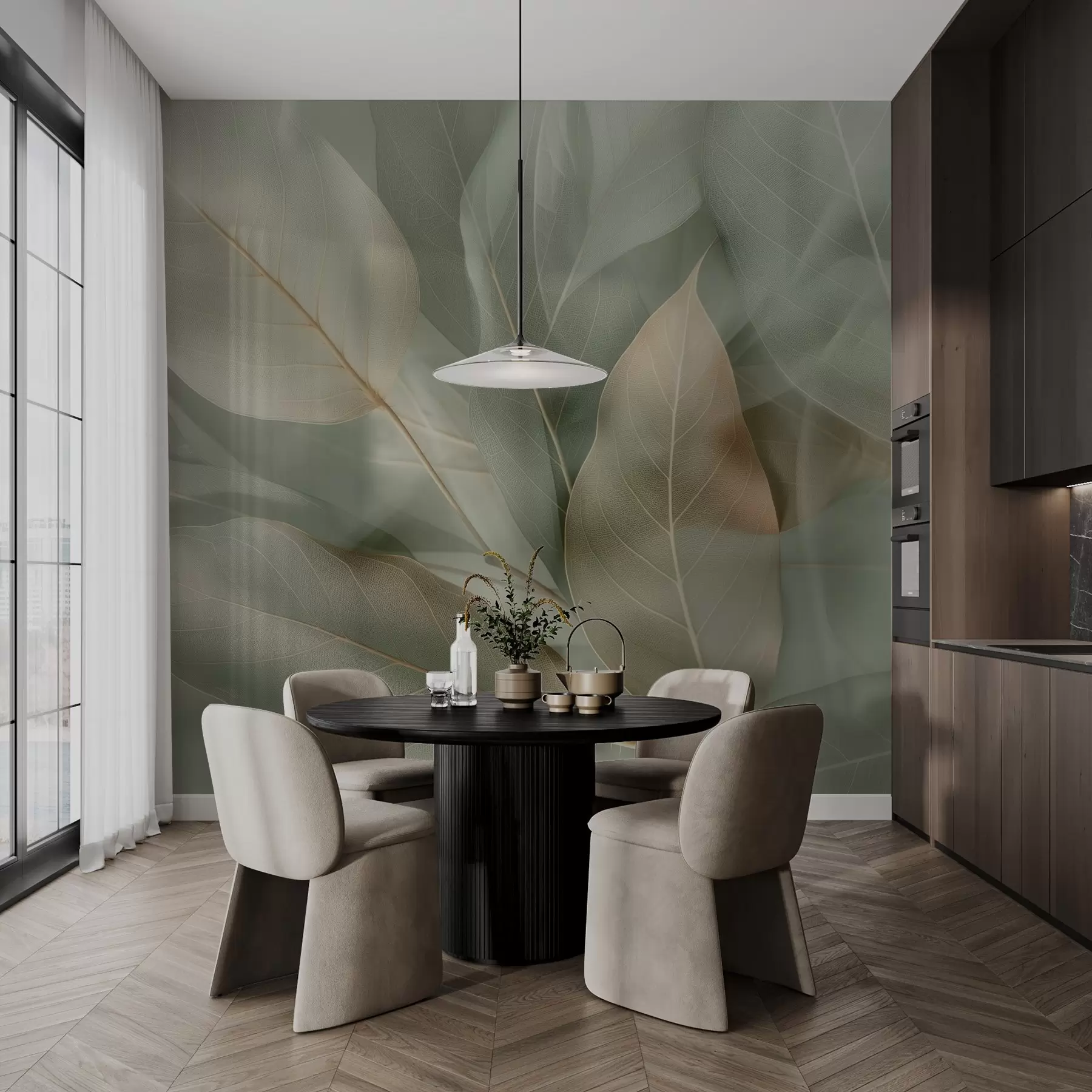 wall murals Нежни листови w04511