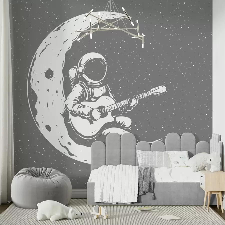 wall murals Космонаут, месец, гитара w04514