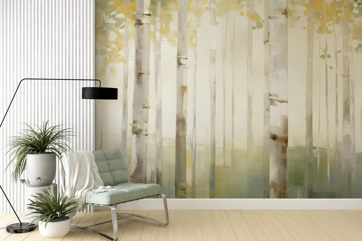 wall murals Брезова шума w04520