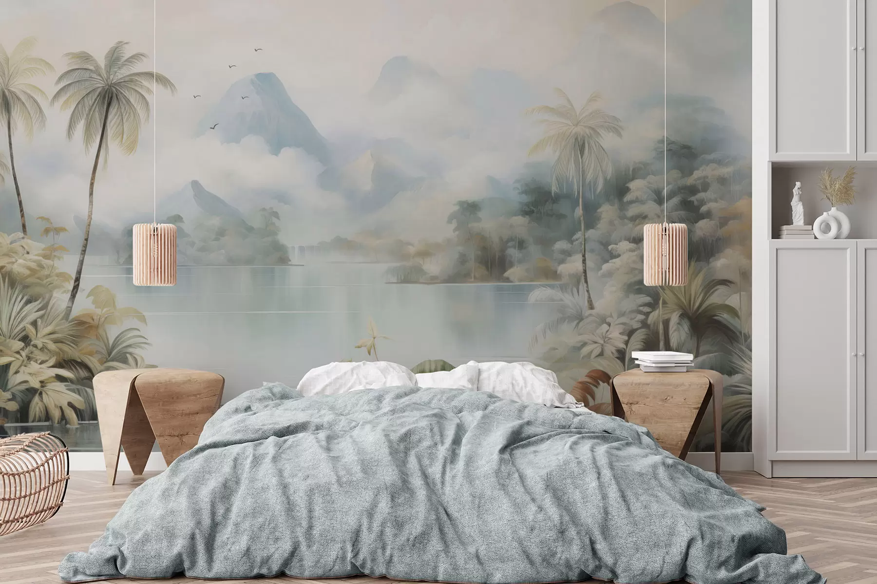 wall murals Река у џунгли близу планина w04536