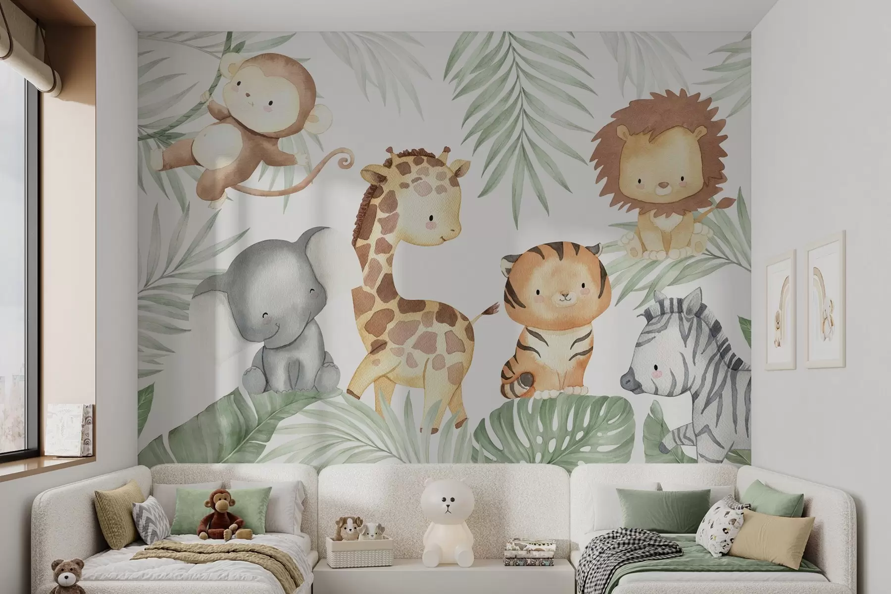 wall murals Слатке животиње у тропима w04537