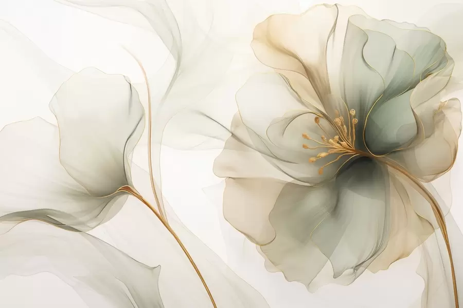 wall murals Нежни цвет са провидним латицама w04553
