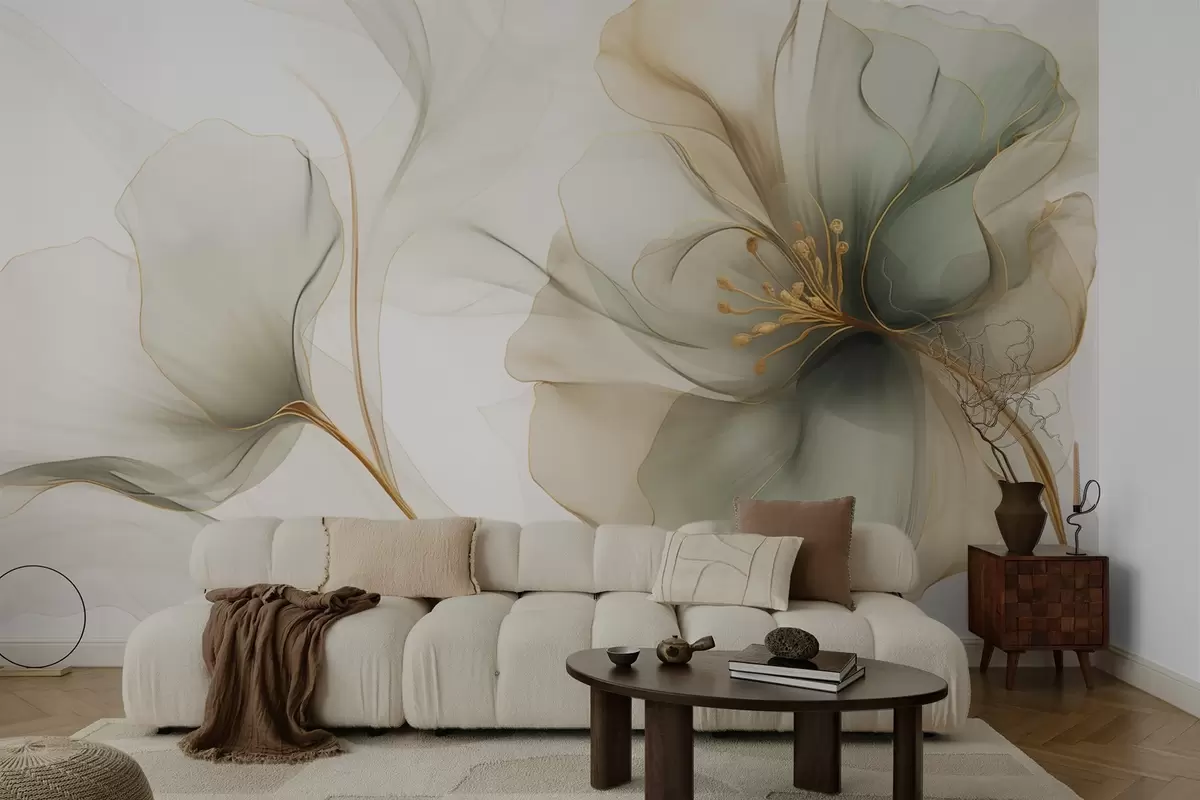 wall murals Нежни цвет са провидним латицама w04553