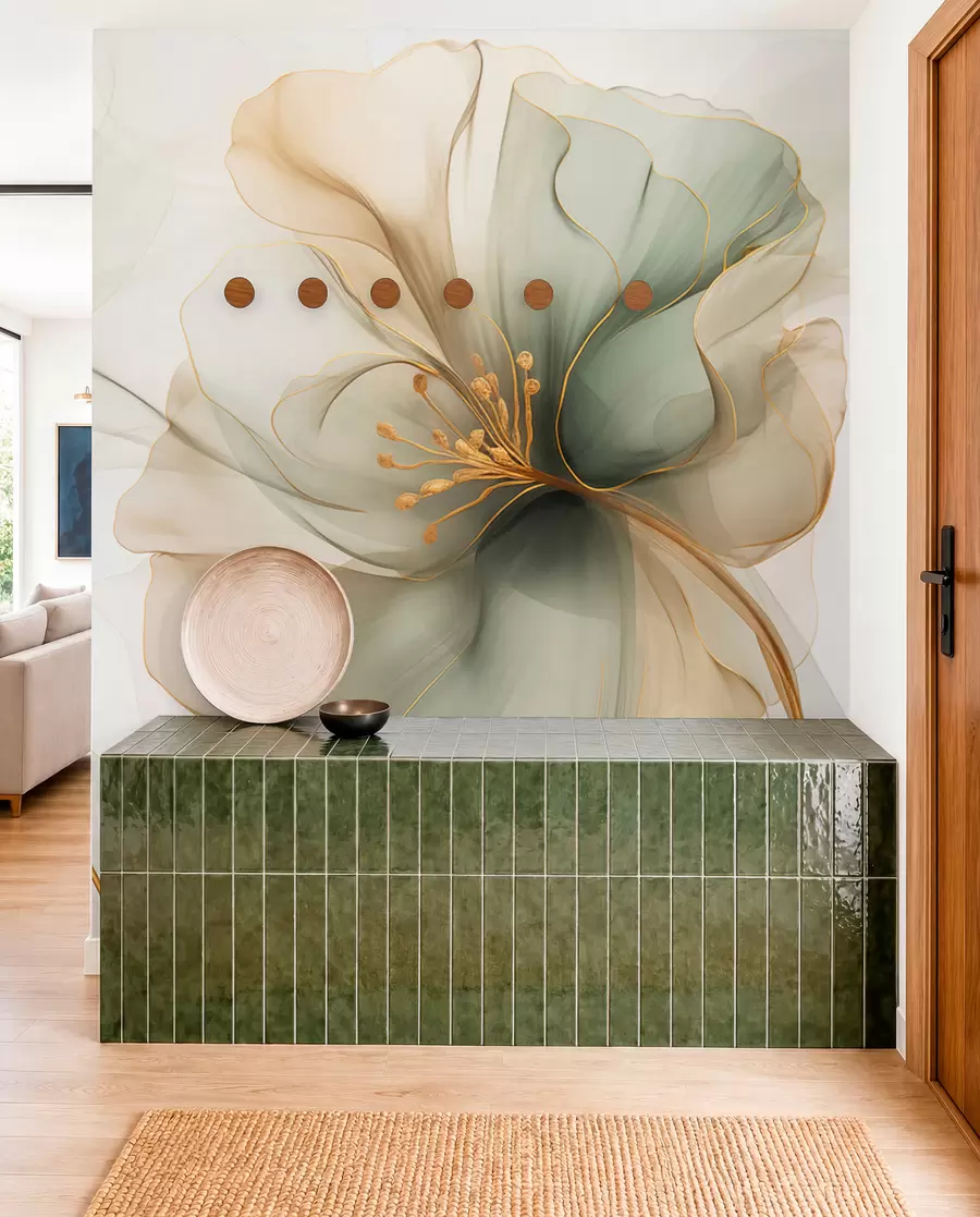 wall murals Нежни цвет са провидним латицама w04553