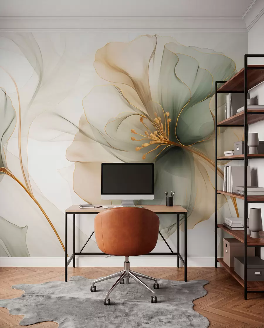 wall murals Нежни цвет са провидним латицама w04553