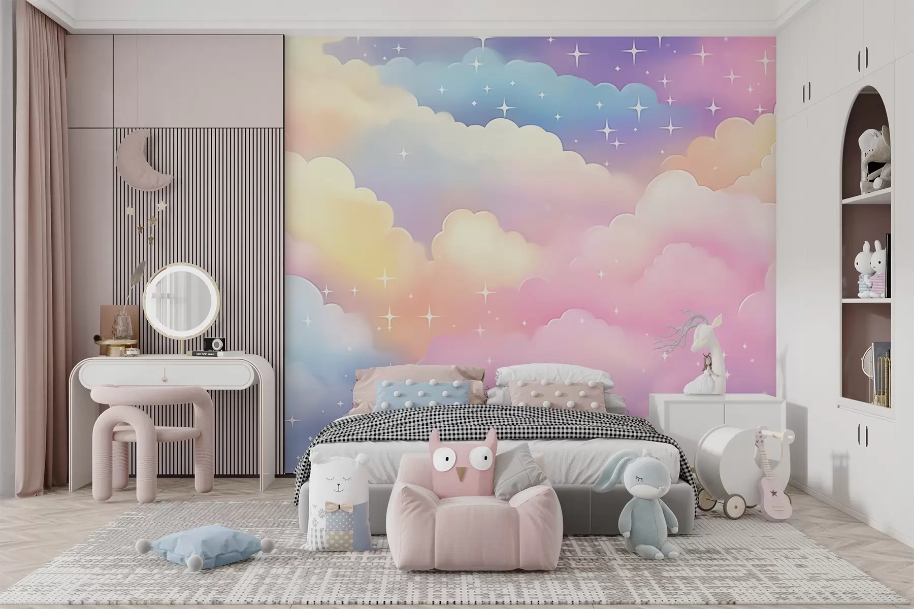 wall murals Облаци са звездама w04585