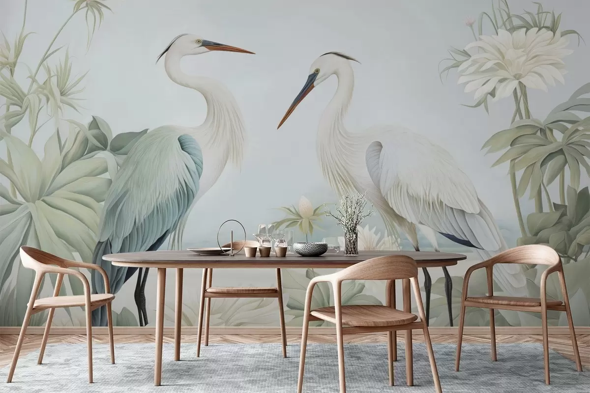 wall murals Чапље поред језера w04538