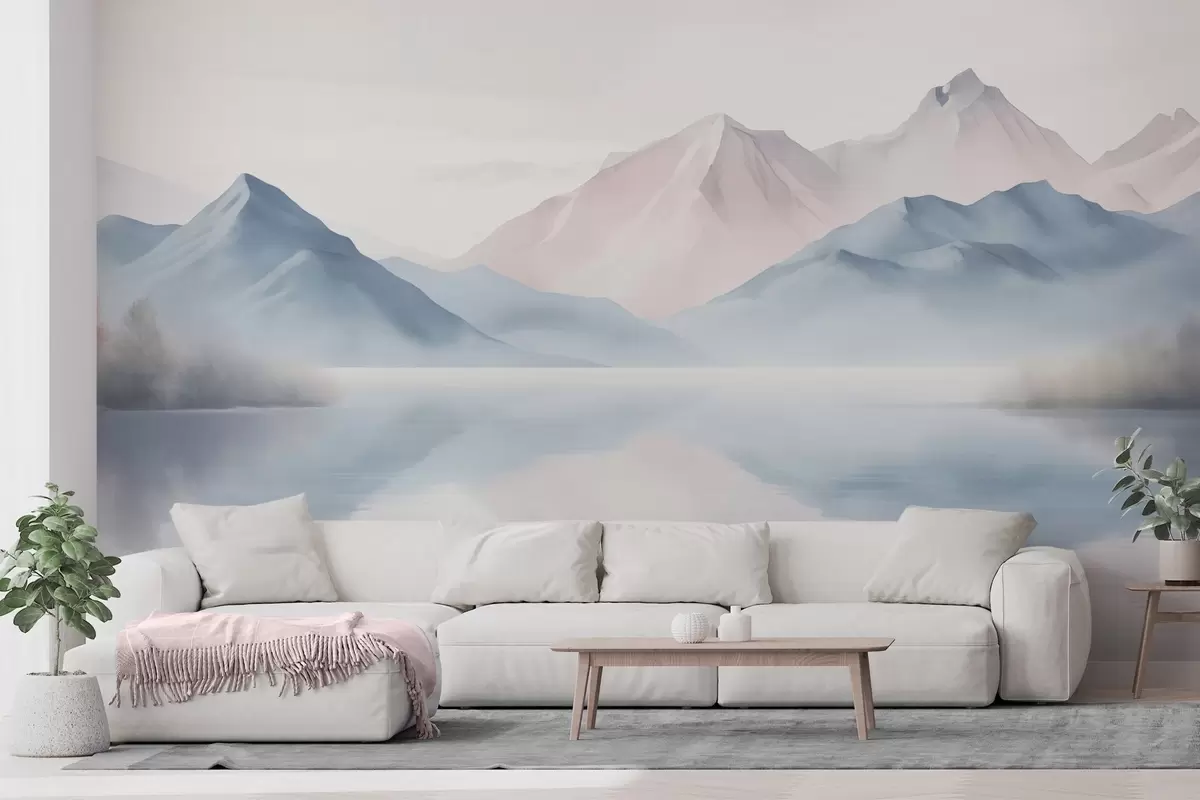 wall murals Језеро близу планина w04593