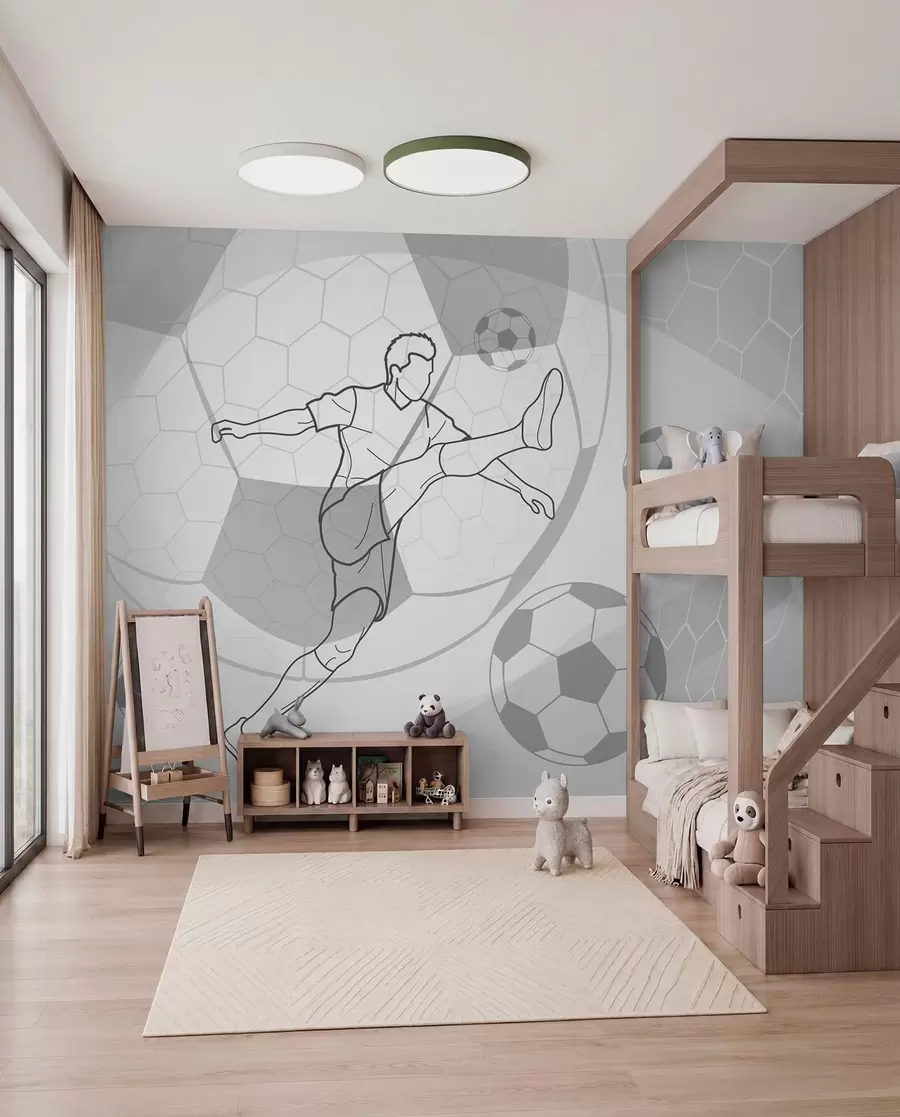 wall murals Fudbaler u linijama w04601v1