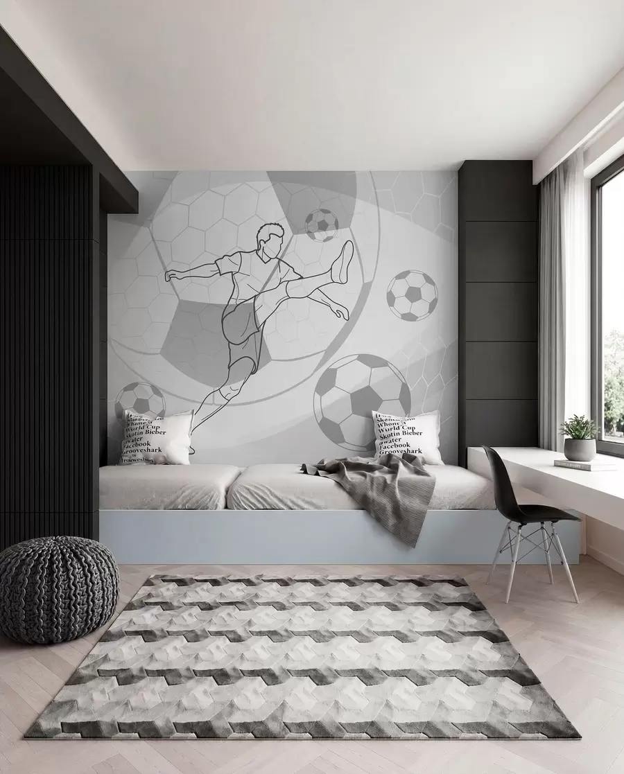 wall murals Fudbaler u linijama w04601v1