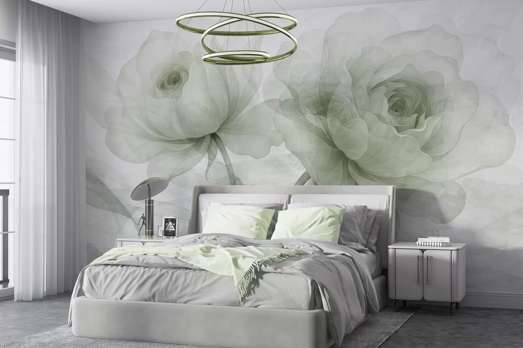 wall murals Руже кроз бетон w04570v1