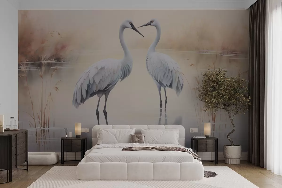 wall murals Чапље поред језера w04654