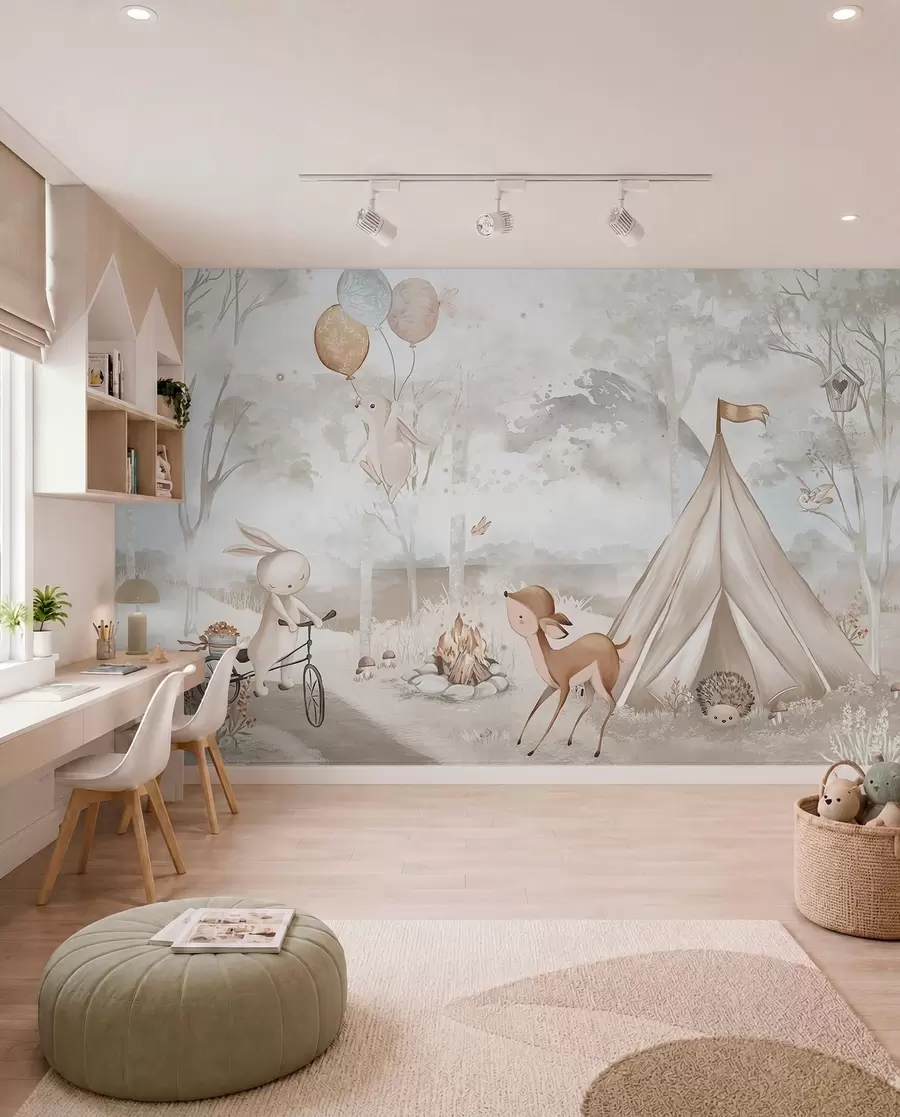 wall murals Mali šumski kamp w04671