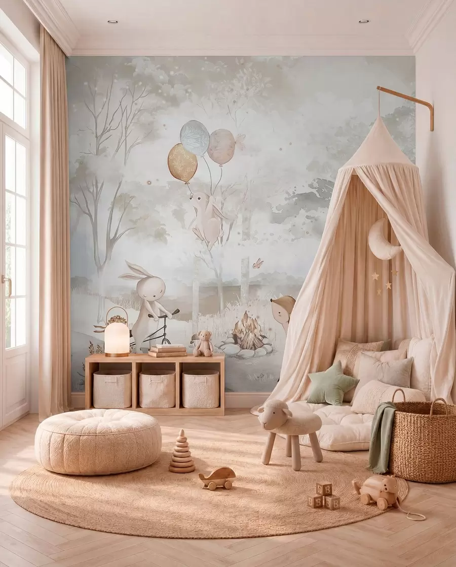 wall murals Mali šumski kamp w04671