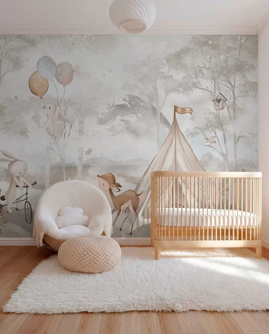 wall murals Mali šumski kamp w04671