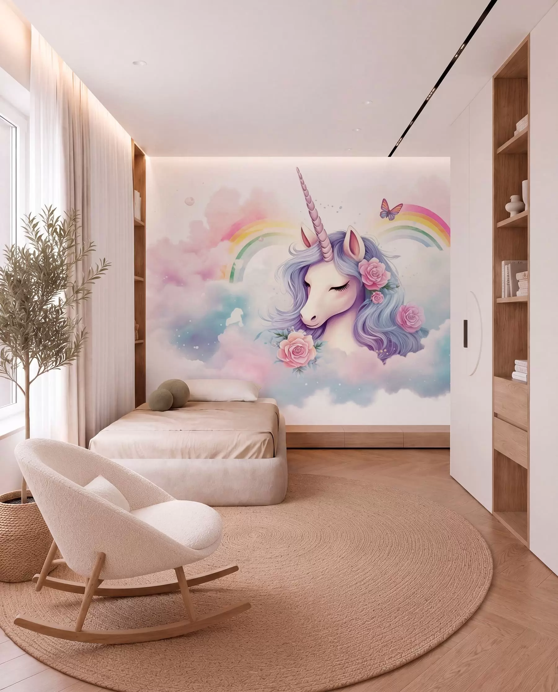 wall murals Jednorog i duga w03990