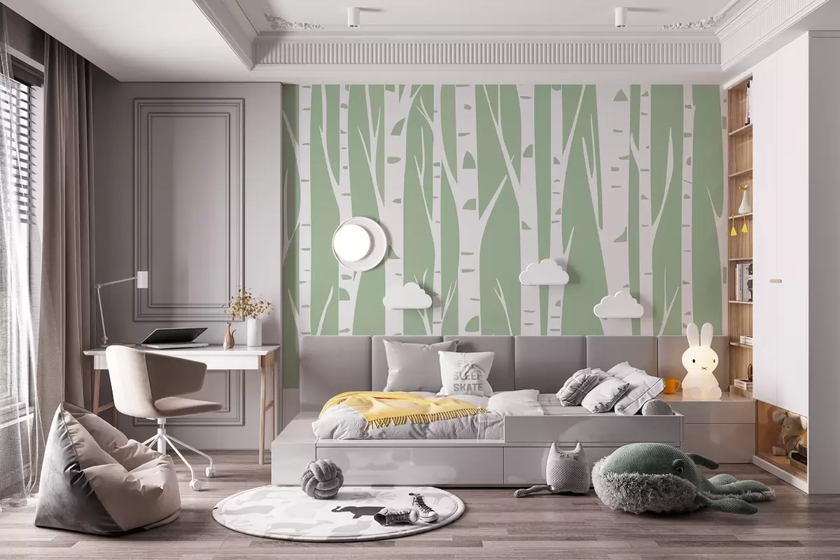 wall murals Брезова шума w04658
