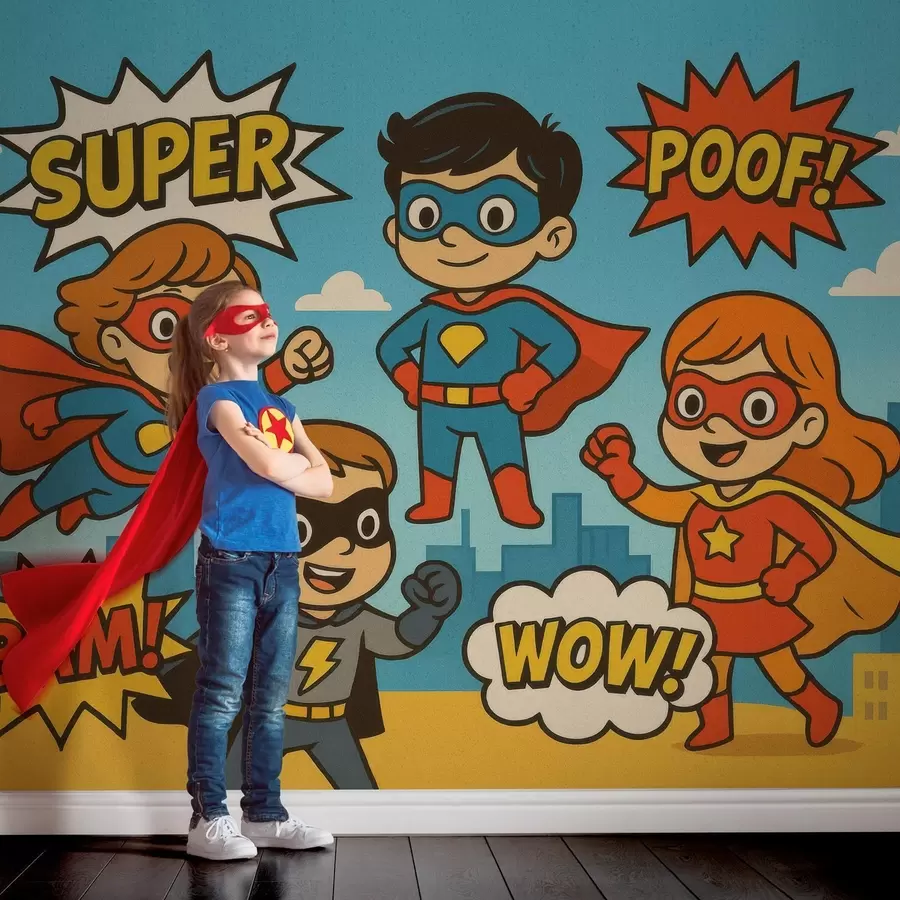 wall murals смешни суперхероји у стилу стрипова w04625