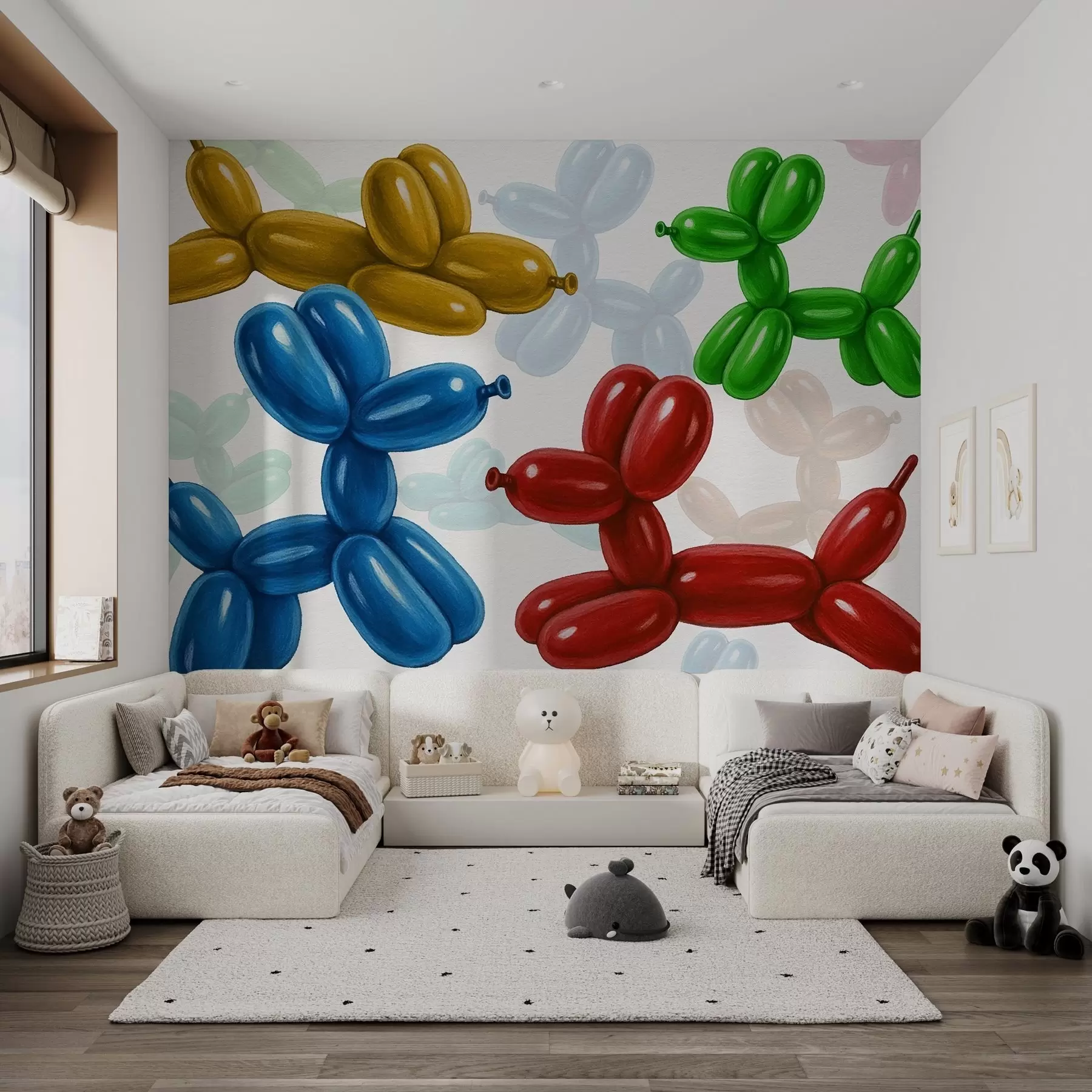 wall murals Лоптице у облику пса w04675