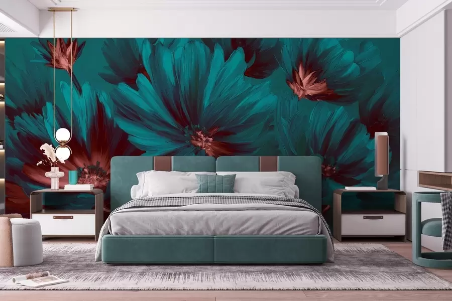 wall murals Апстрактно цвеће w04670v3