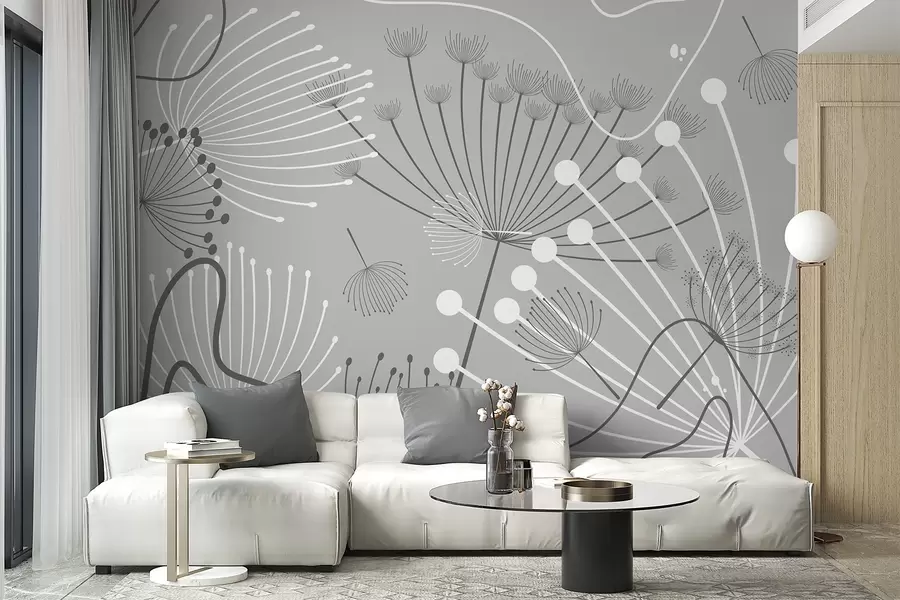 wall murals Апстрактно цвеће w04702v3