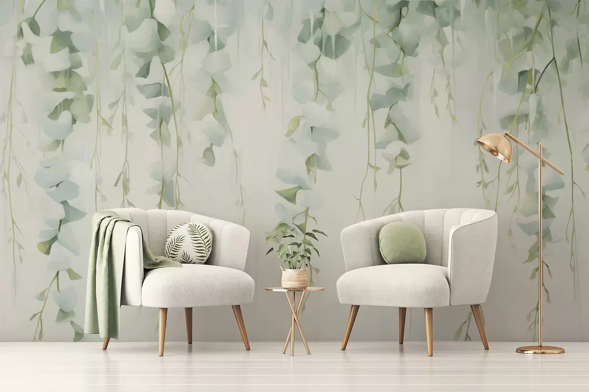 wall murals Висеће гране са лишћем w04722