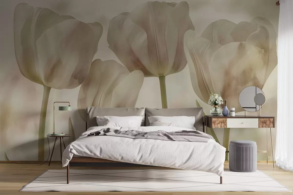 wall murals Тулипани у нежним бојама w04700v1