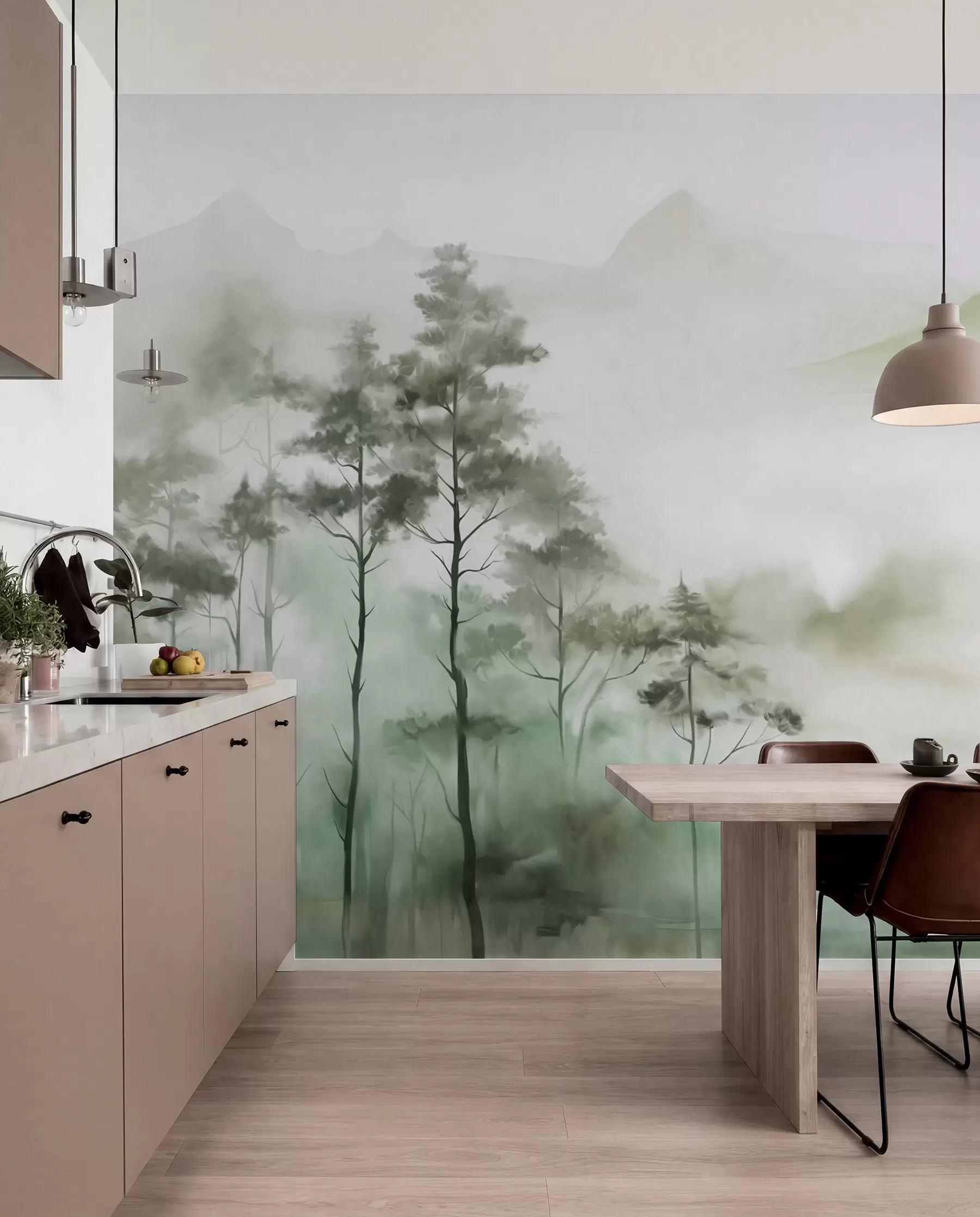 wall murals Planinski borovi w09469